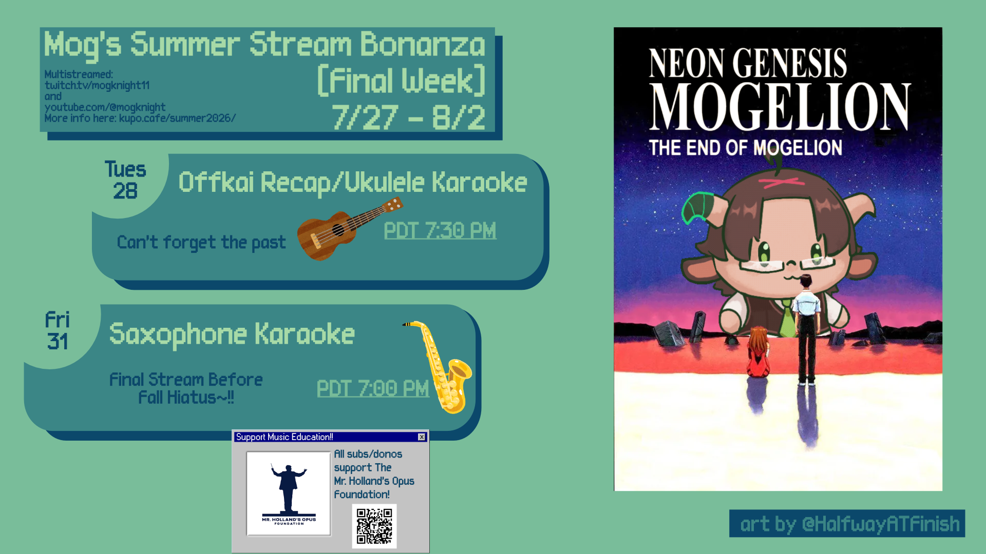 Mog's Summer Bonanza Schedule Week 7