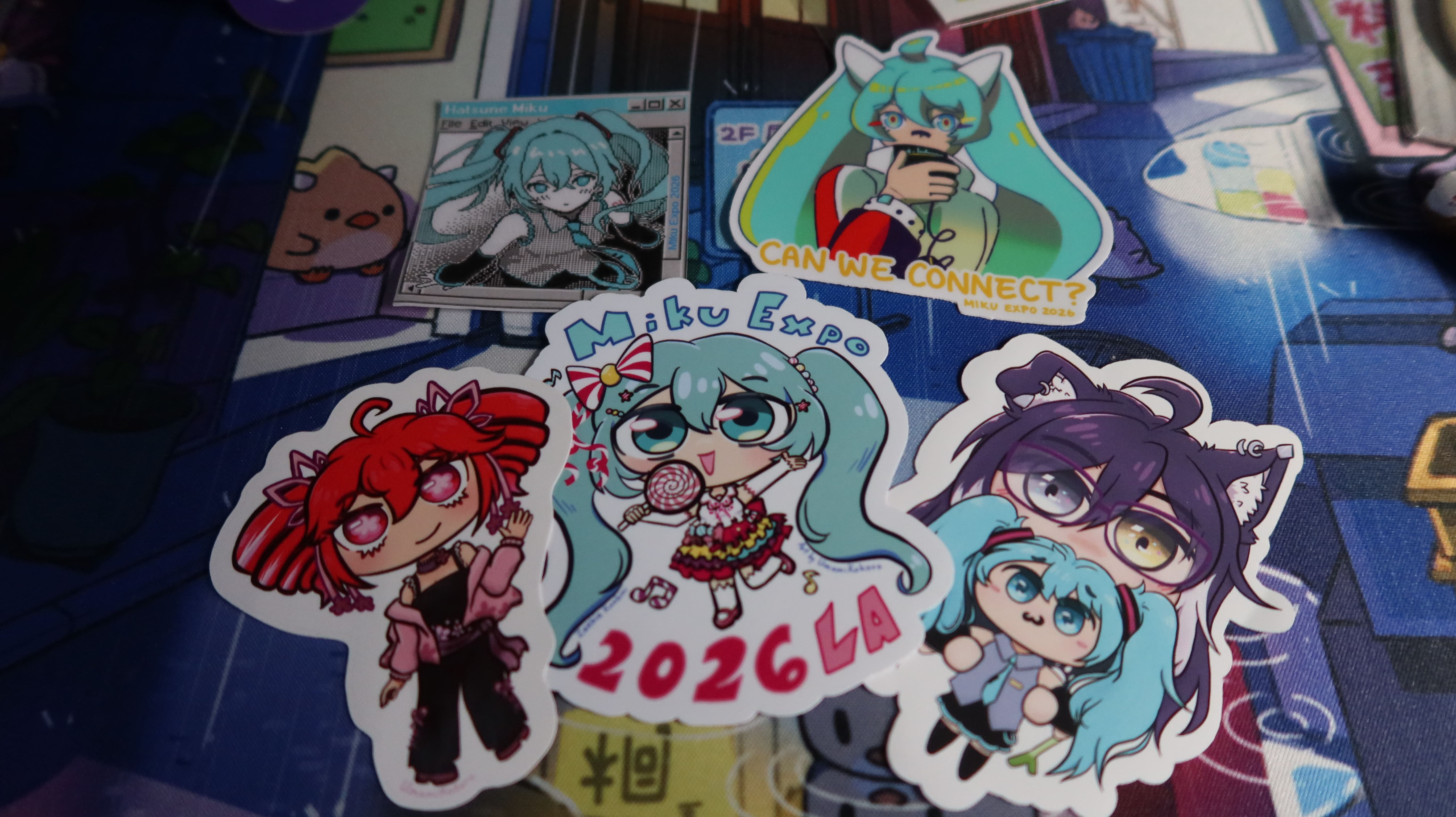 Freebie stickers, and a lot from my friends Umami Kokoro and Aisu Naoki